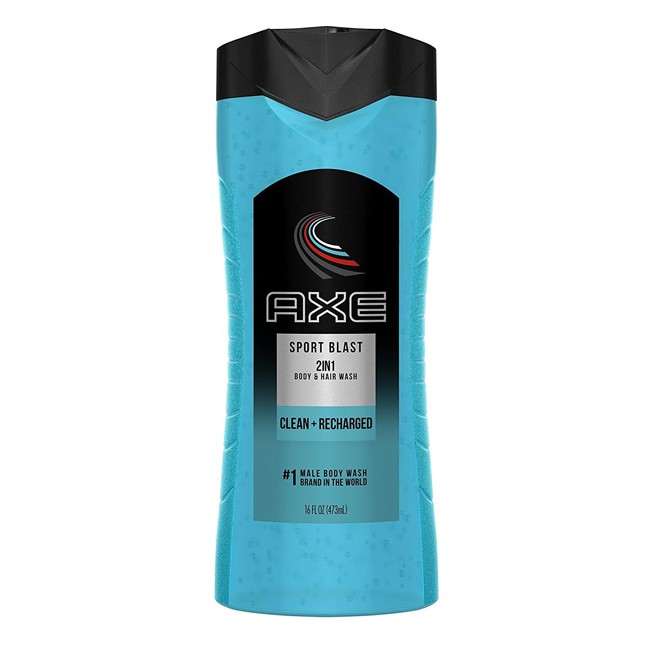 Sữa tắm gội 2 trong 1 Axe Sport Blast - Mỹ - 473ml
