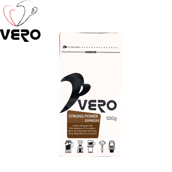 ( Chuyên dùng pha máy) Cà Phê Hạt Vero Strong Power Espresso