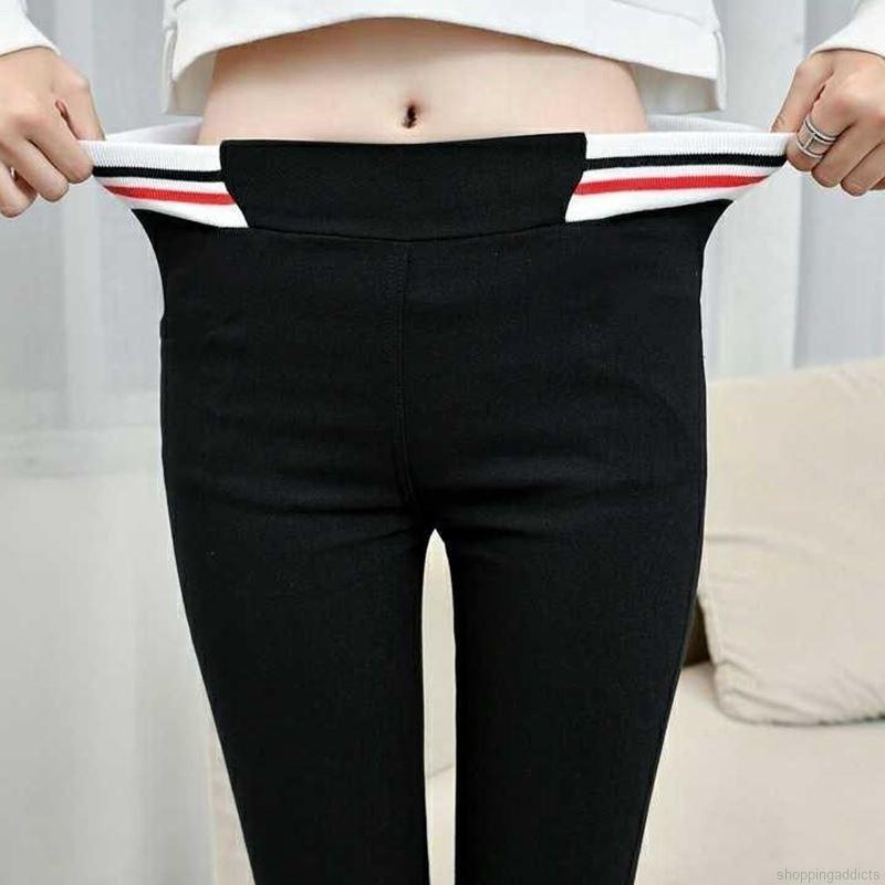 Quần legging ôm chân thoáng khí họa tiết sọc màu thời trang cho nữ | BigBuy360 - bigbuy360.vn