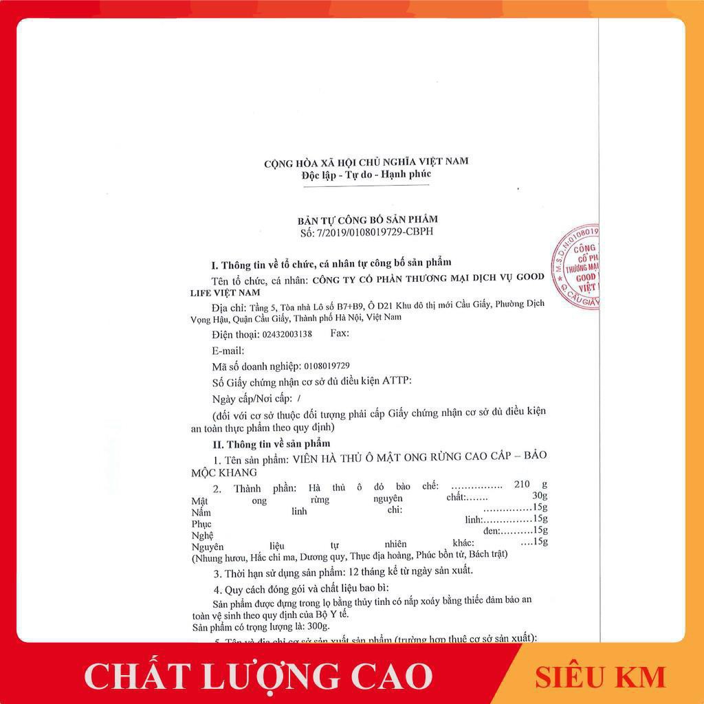 Hà Thủ Ô Mật Ong Rừng Bảo Mộc Khang 300g, Viên Hà Thủ Ô Mật Ong Cao Cấp Giúp Giảm Rụng Tóc, Bạc Tóc, Ngủ Ngon