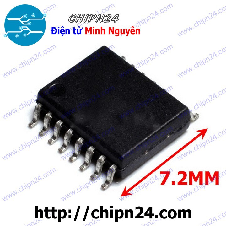 [1 CON] IC MAX232 WSOP-16 7.2mm (SMD Dán) (MAX232CWE MAX232EWE RS232)