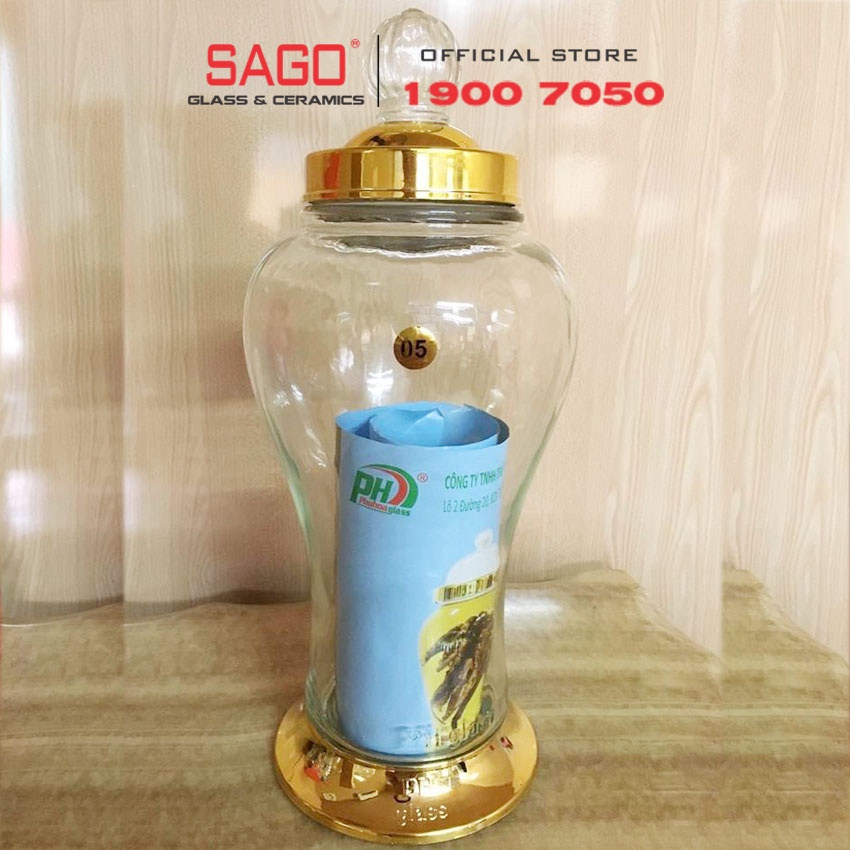 Bình Thủy Tinh Ngâm Sâm Phú Hòa 5 Lít | Thủy tinh Cao Cấp , Sản Xuất Việt Nam
