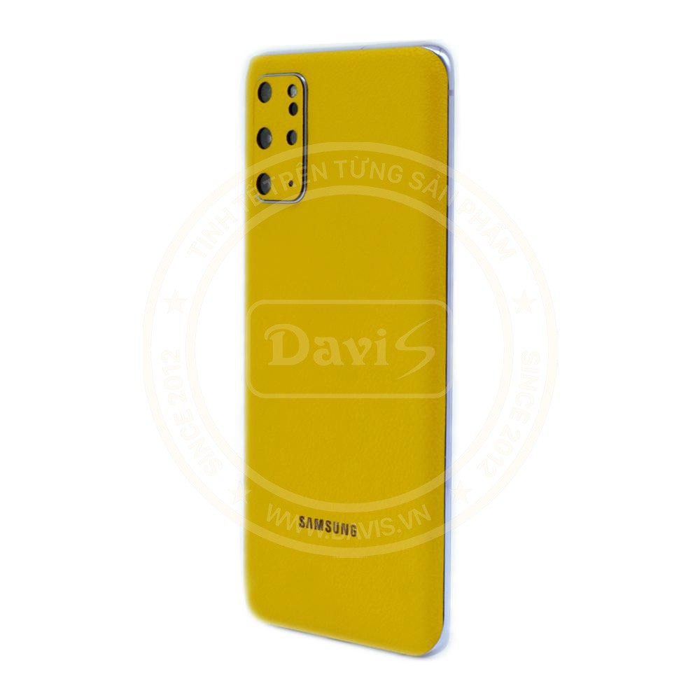 Miếng dán da mặt lưng cho Samsung Galaxy S20 Plus, da thật 100%, keo nhập khẩu cao cấp (Dán da Davis)