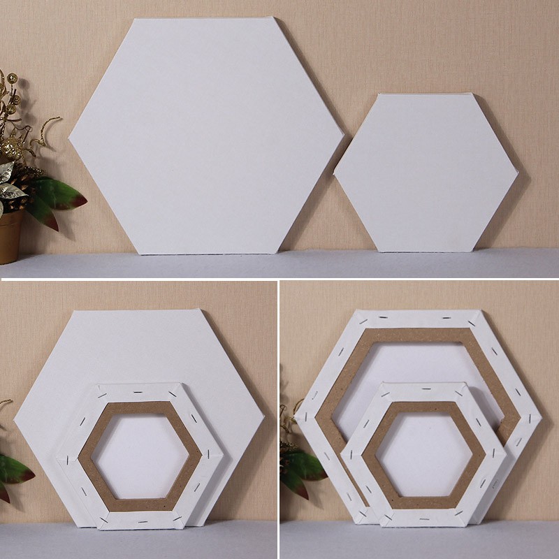 Khung Tranh Sơn Dầu Bằng Vải Cotton Hình Tròn/Hình Trái Tim/ Hình Trái Tim Độc Đáo