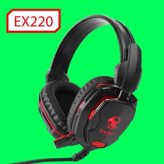 Tai nghe game chụp tai headphone exavp ex220 led chính hãng có mic