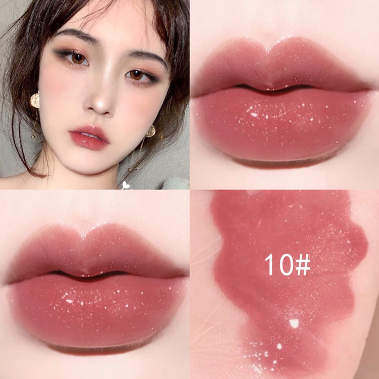 Son môi AHELLOGIRL trang điểm dưỡng ẩm không dính cốc không dễ phai màu