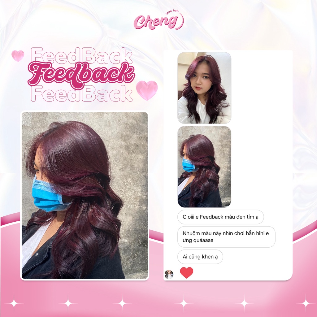 Thuốc Nhuộm Tóc Màu TÍM ĐEN Không Tẩy | Chenglovehair, Chenglovehairs