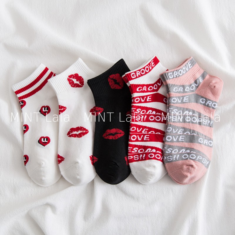 Tất Nữ Cổ Ngắn Họa Tiết Dễ Thương Giá Rẻ