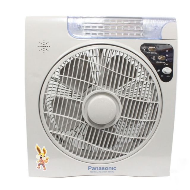 quạt tích điện cao cấp panasonic 2 bình có đèn