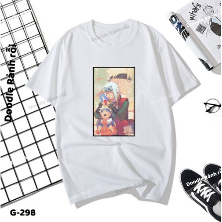 Áo Thun Nam Nữ Tay Lỡ Unisex Phông Trơn Oversize Form Rộng Basic Tee Hình Naruto nhiều mẫu