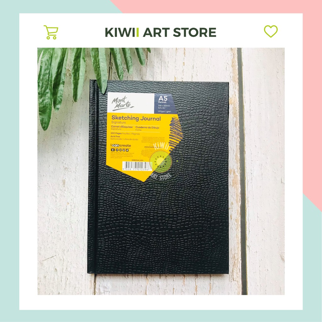 Sổ Black Sketchbook Mont Marte A5 150gsm , Sổ vẽ chì