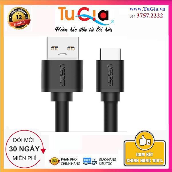 Cáp USB Type C to USB 3.0 Ugreen 20882 dài 1m- Hàng chính hãng
