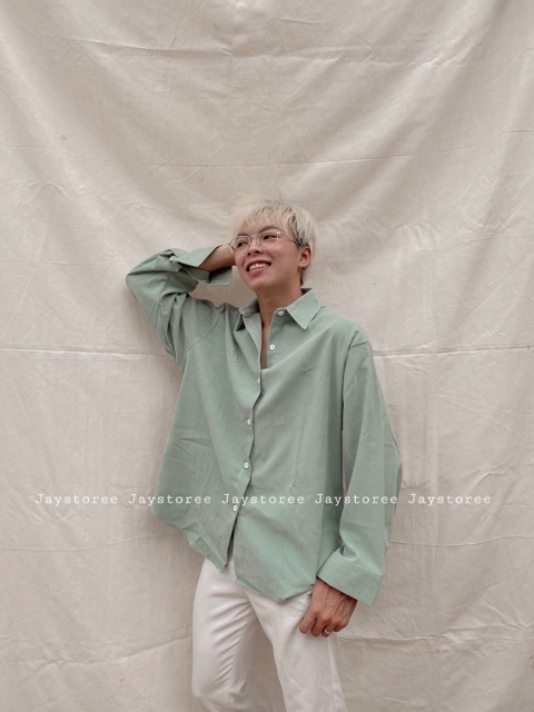 Áo Sơmi Nhung Kupi form rộng/Nam Nữ Unisex ❤️TRẮNG/ĐEN/HỒNG/XANH ❤️ FREESHIP 50k | BigBuy360 - bigbuy360.vn