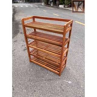 Kệ gỗ giày dép 5 tầng cho gia đình đơn giản (hàng tự lắp ráp)