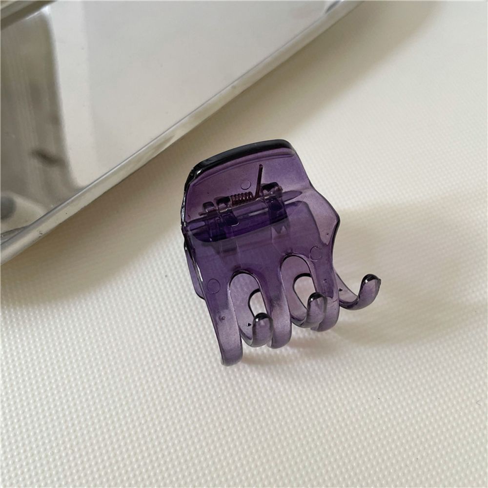 Kẹp Tóc Acrylic Trong Suốt Màu Trơn Phong Cách Hàn Quốc Thanh Lịch Cho Nữ