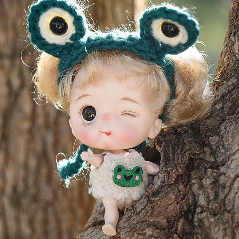 Set 2 Món Đồ Chơi Búp Bê Barbie 10cm BJD OB11 1/12 Kèm Mũ