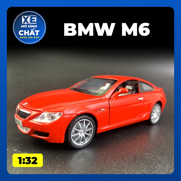 Mô Hình Xe Bmw M6 tĩnh bằng kim loại Tỉ Lệ 1:32 Cao Cấp