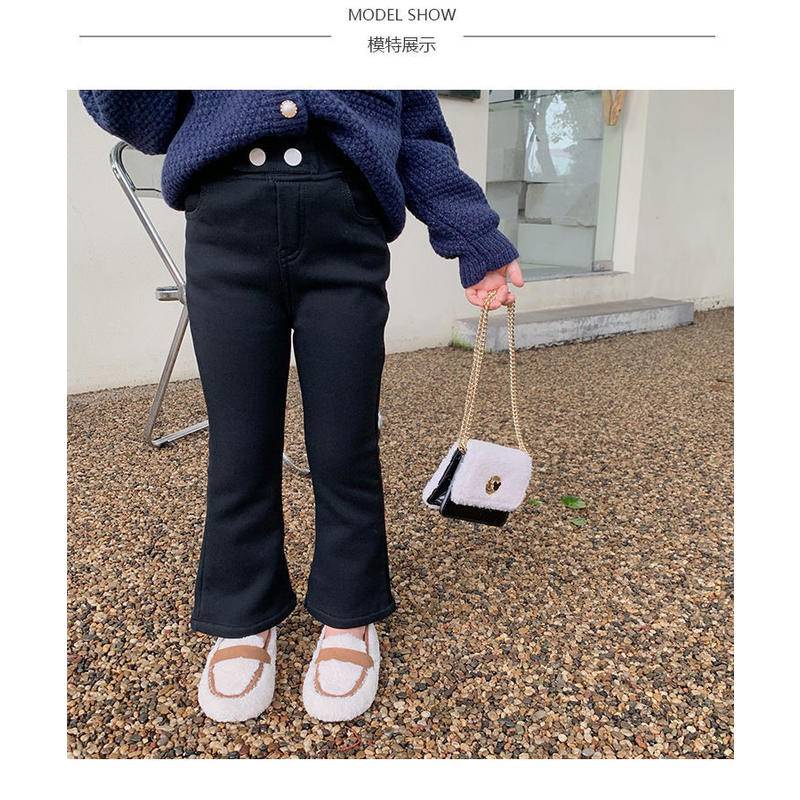 Quần Jeans Ống Loe Mỏng Co Giãn Thoải Mái Thời Trang Xuân Thu Cho Bé Gái 5 Tuổi