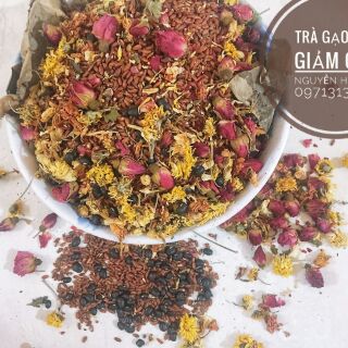 TRÀ GẠO LỨT ĐẬU ĐEN MIX HOA