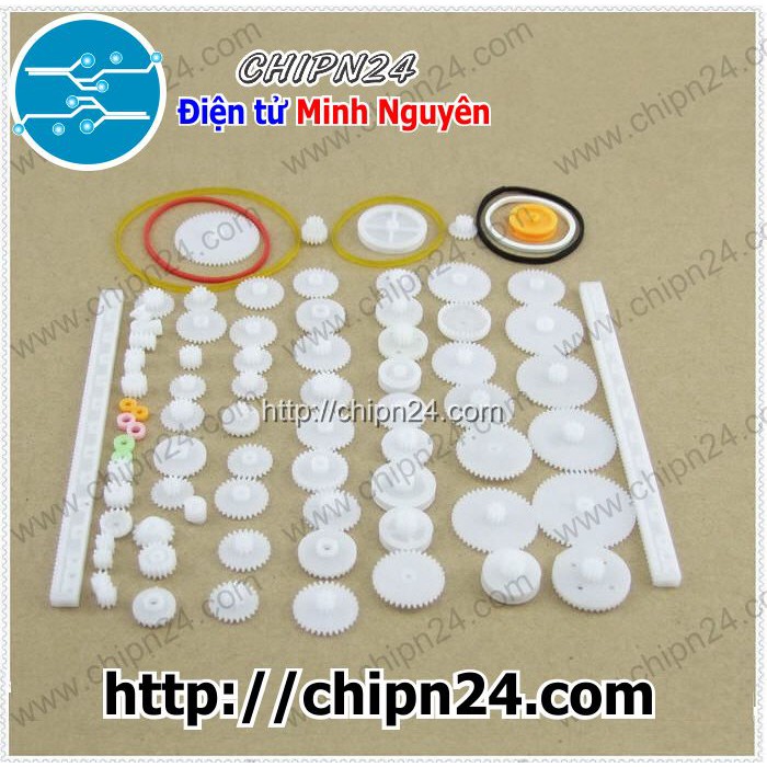 [1 CÁI] (B2) Bộ bánh răng nhựa đồ chơi 75 món