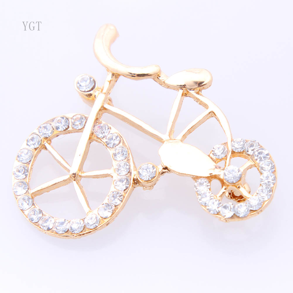 Trâm Cài Áo Hình Xe Đạp Đính Đá Thời Trang