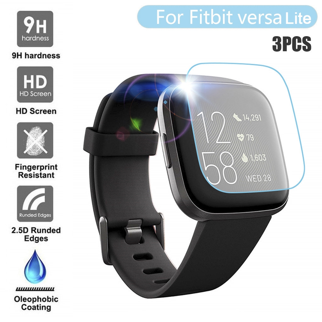 Set 3 Kính Cường Lực Bảo Vệ Mặt Đồng Hồ Thông Minh Fitbit Versa Lite