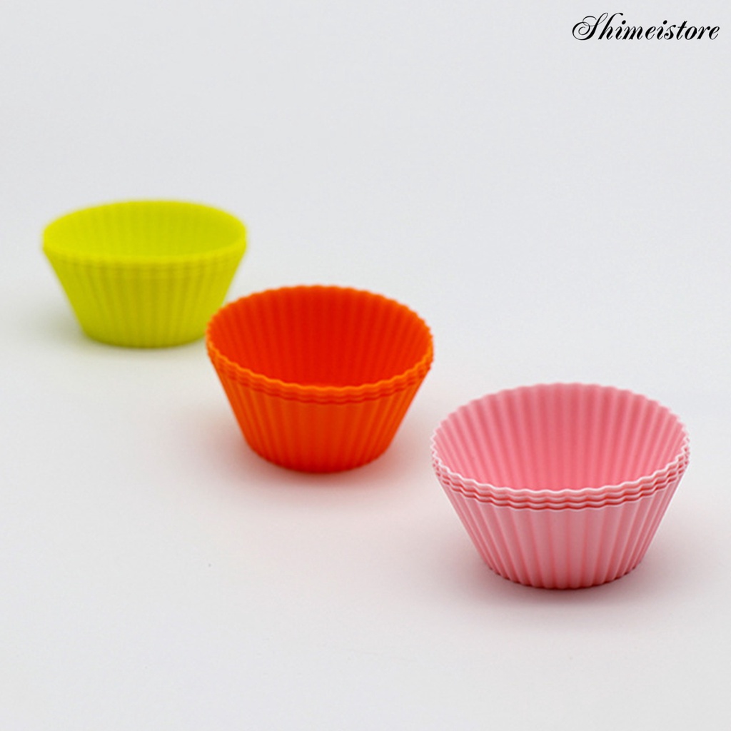 Set 12 Khuôn Làm Bánh Muffin Bằng Silicone Thân Thiện Với Môi Trường Không Mùi Tiện Dụng