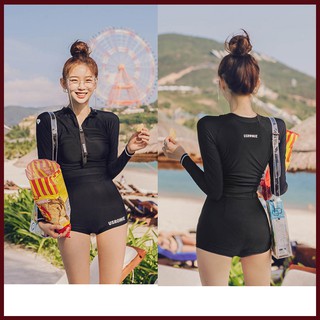 Có sẵn Bộ đồ bơi nữ dài tay croptop thun lạnh cao cấp Usronnie2