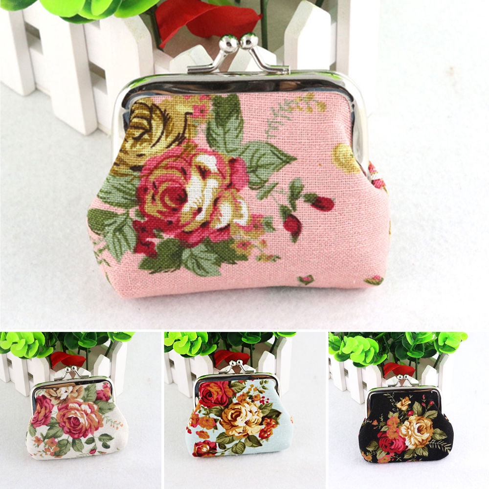 Ví đựng tiền họa tiết hoa phong cách cổ điển xinh xắn | BigBuy360 - bigbuy360.vn