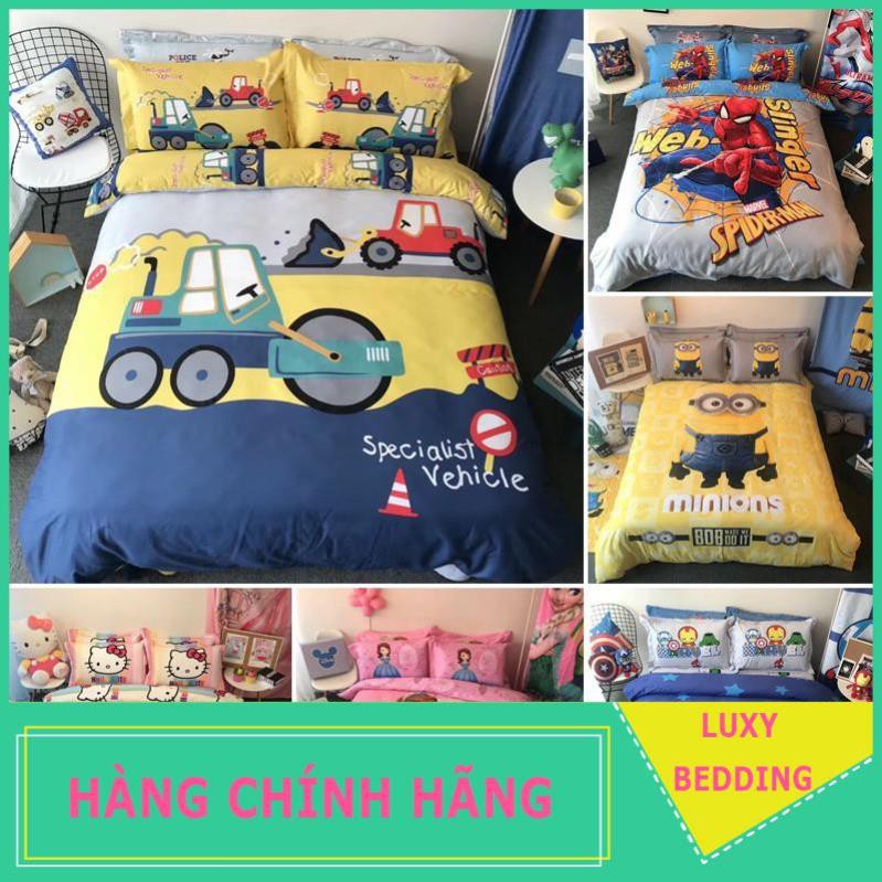 Bộ chăn ga gối cotton hoạt hình cho bé cao cấp