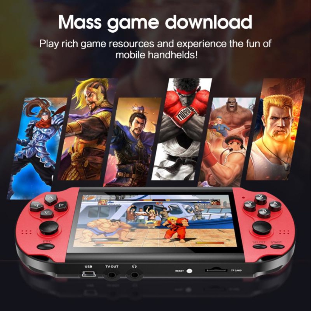 Máy chơi game cầm tay X7 màn hình 4.3 inch 8gb 900 trò - Kèm thẻ nhớ - Dung lượng pin trâu - Bảo hành 12 tháng