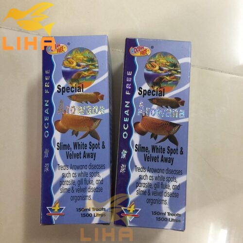Chai Số 4 Ocean Free Chuyên Trị Nấm Trắng, Nấm Velet Sán Mang Cho Cá Rồng Chai 150ml