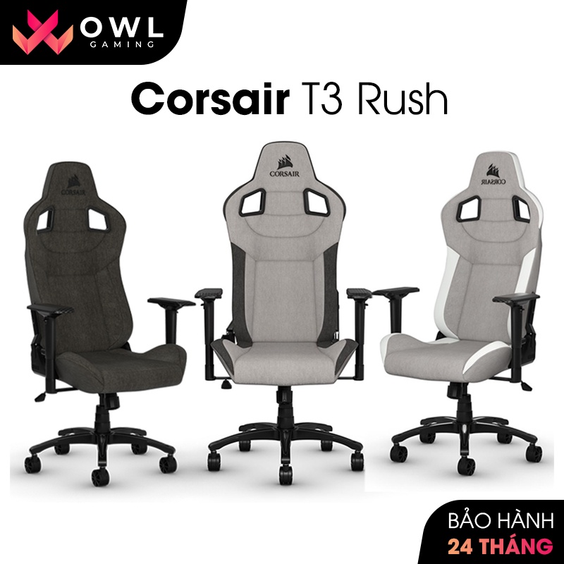 Ghế gaming Corsair T3 RUSH (Hàng chính hãng) - Bảo hành 24 tháng