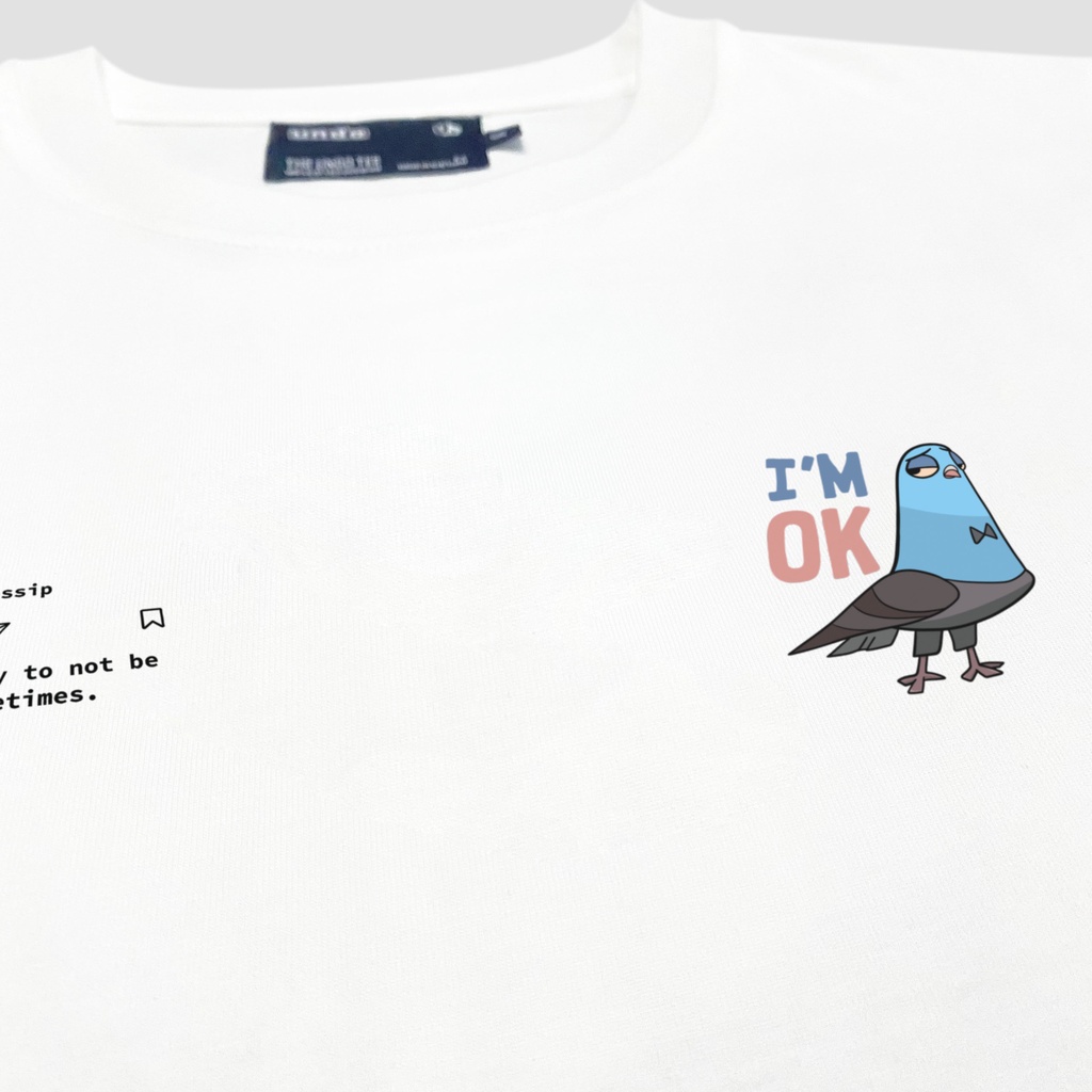 Áo Thun Unisex Undo Gossip Ok Màu Trắng 100% Standard Cotton - Local Brand Chính Hãng