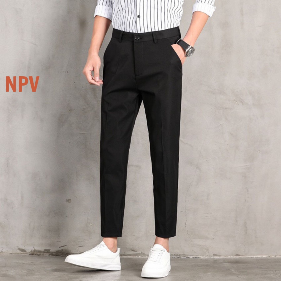 Quần tây âu nam NPV côn ống dáng ôm vải co giãn nhẹ ,quần âu nam cao cấp chống nhăn chống xù