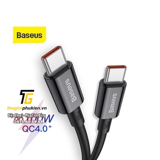 Cáp sạc nhanh 100w baseus 2 đầu type-c to type-c