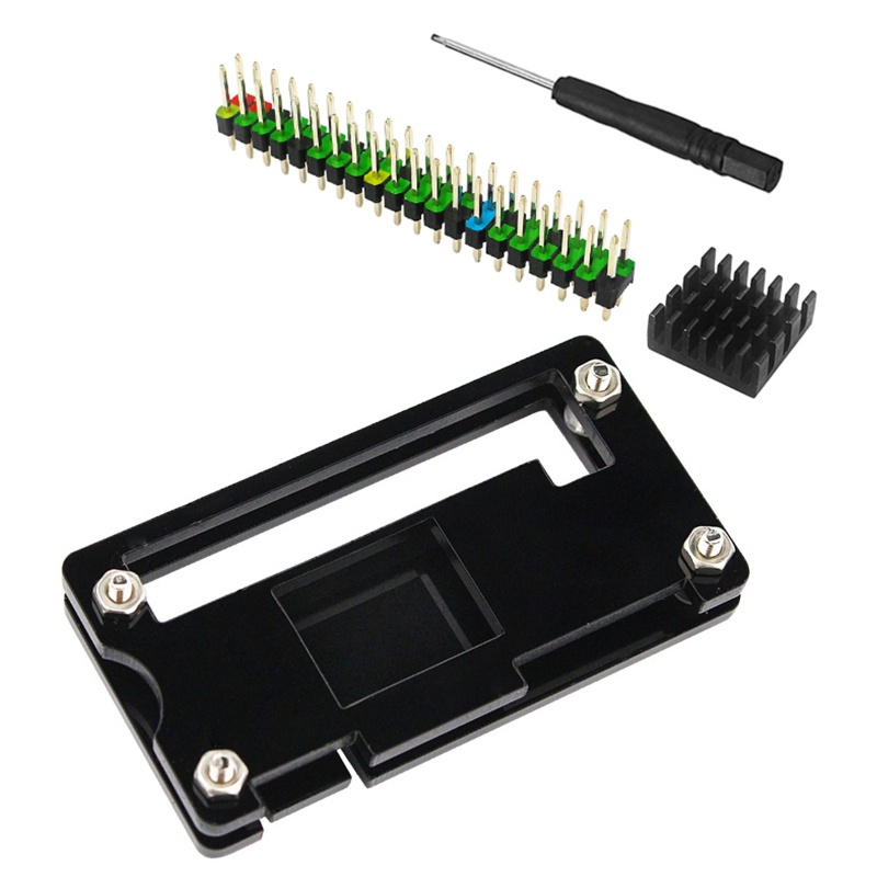 Bộ Vỏ Bảo Vệ Bằng Acrylic + Bộ Tản Nhiệt Nhôm + Đầu GPIO 40Pin GPIO + Tuốc Nơ Vít Cho Raspberr