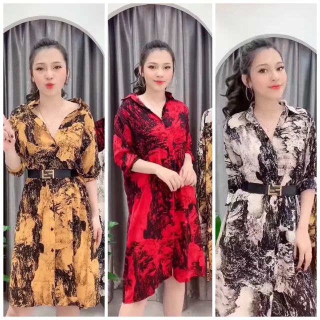VÁY SƠ MI LOANG CÓ BÁN KÈM ĐAI DA HOT NHẤT 2020 [ XEM CLIP ]