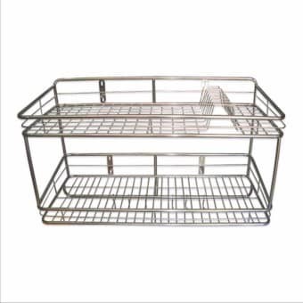 kệ, trạn úp chén, bát gắn tường inox 2 tầng | BigBuy360 - bigbuy360.vn