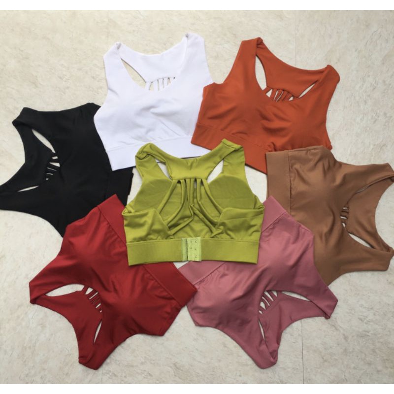 Áo bra tập thể thao 6 dây lưng cài sau7 màu