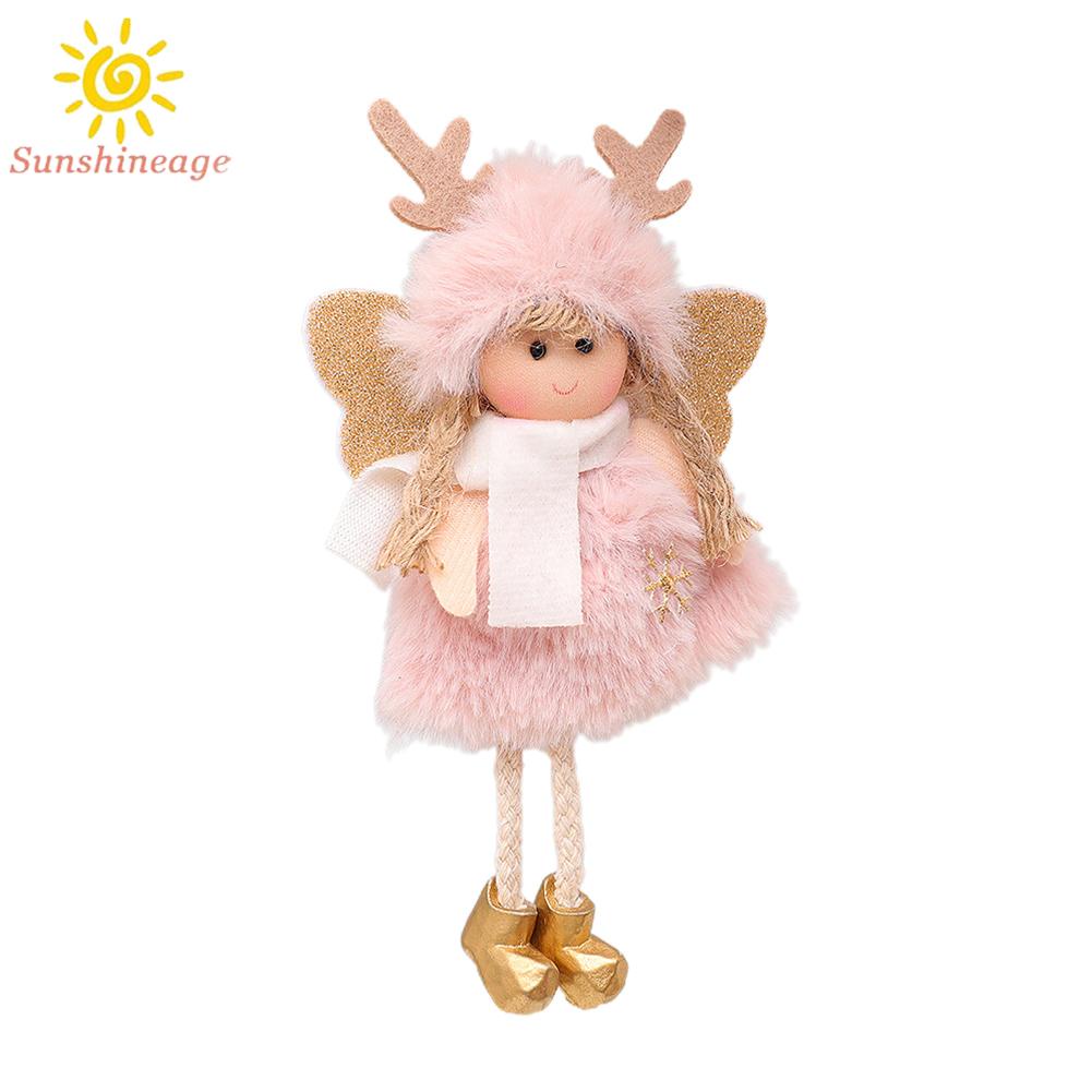 Xmas Tree Pendant Happy New Year Noel Navidad 2023 16x8.5x2cm Angel Plush Doll