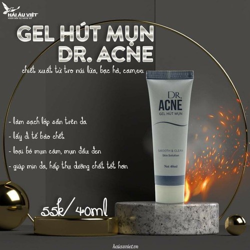 Gel lột mụn DR ACNE - Lột sạch mụn đầu đen, mụn cám 40ml
