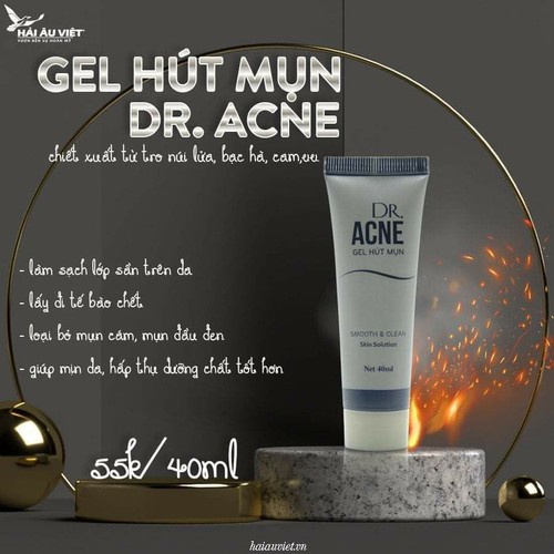 [ 𝐂𝐇𝐈́𝐍𝐇 𝐇𝐀̃𝐍𝐆 ] Gel lột mụn DR ACNE - Lột sạch mụn đầu đen, mụn cám 40ml