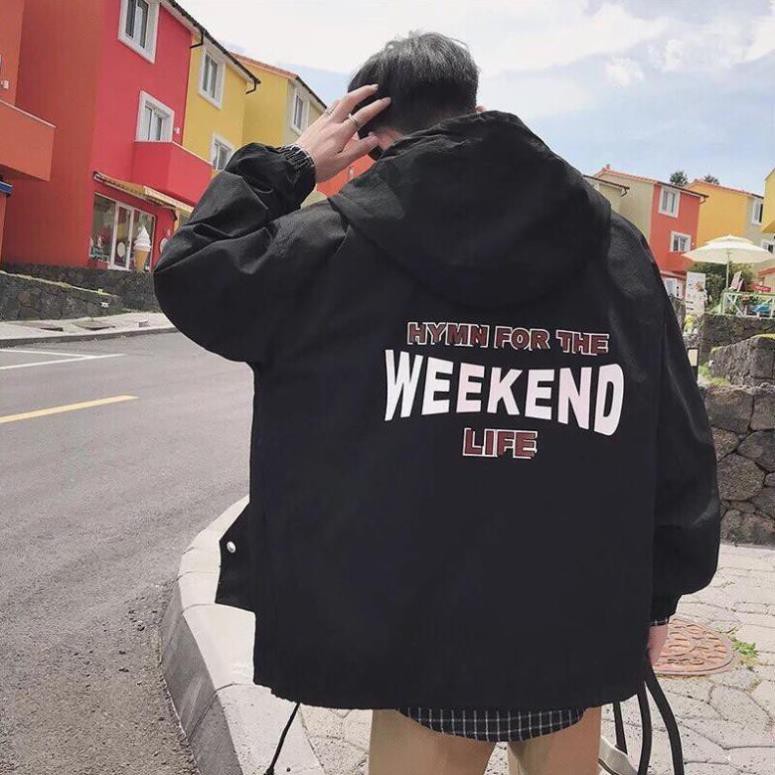 Áo khoác dù unisex form rộng WEEKEND nam nữ phong cách thời trang kmg