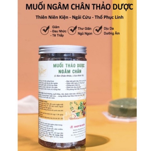 Muối Ngâm Chân Thảo Dược (900gr) | Cho Mẹ Bầu và Sau Sinh | Ngủ Ngon, Giảm Phù Nề, Đau Nhức, Hết Tê Lạnh - Shop Bà Điểm
