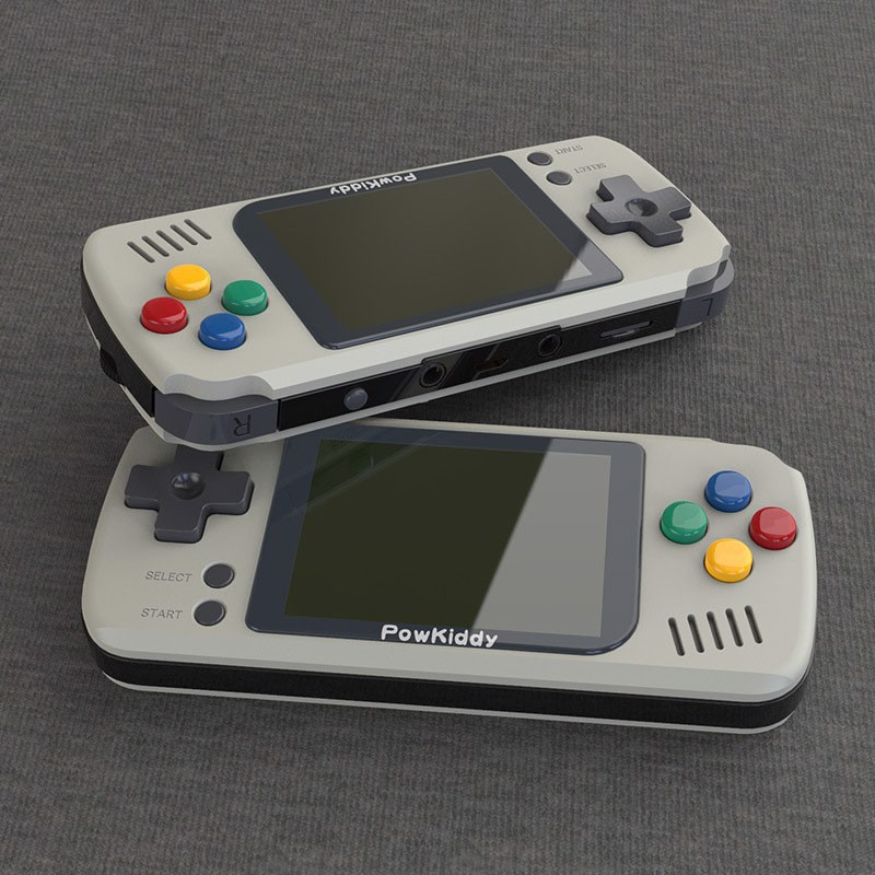 Máy chơi game cầm tay Powkiddy Restro Q70 màn IPS 2.4 inch tích hợp thẻ nhớ chơi game thùng, game GBA,GBC,PS1