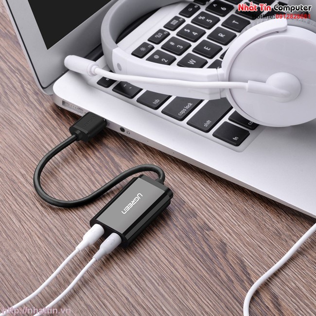 Card sound USB 2.0 to 3.5mm chính hãng Ugreen 30724 cao cấp