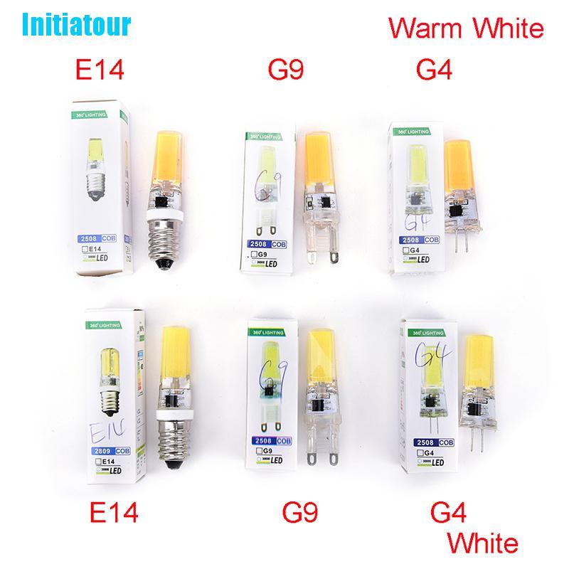 (Bóng đèn Led Initiatour có thể điều chỉnh độ sáng G4 G9 E14 Cob Smd Crystal Silicone 9W