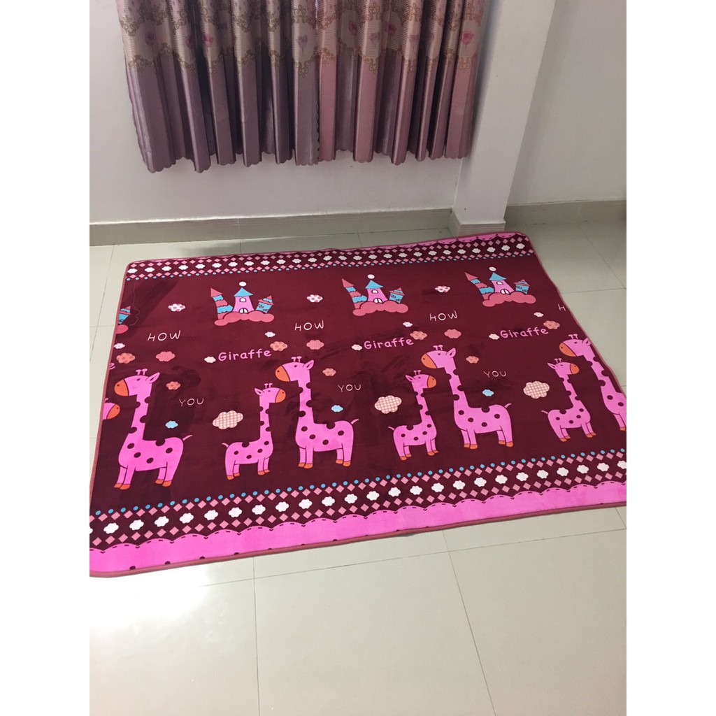 Thảm lông trải sàn cao cấp size 1m*1m6 nhiều màu họa tiết dễ thương