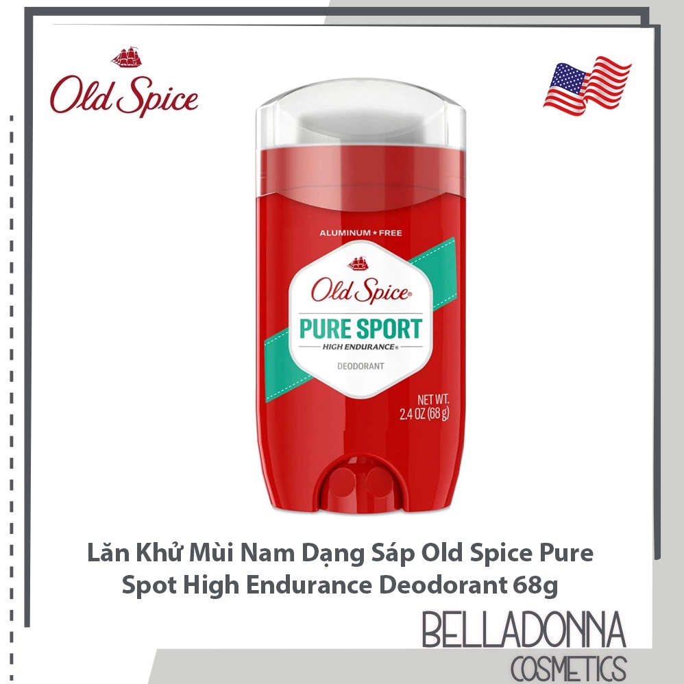 Lăn Khử Mùi Nam Dạng Sáp Old Spice Pure Spot High Endurance Deodorant 68g [Mỹ]